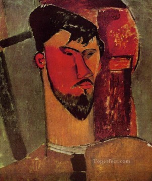 portrait of henri laurens 1915 Amedeo Modigliani Oil Paintings